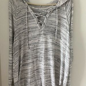 American eagle soft and plush lace up hoodie